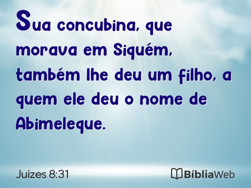 Juízes 8:31 em imagem para compartilhar