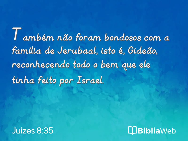 Juízes 8:35 em imagem para compartilhar