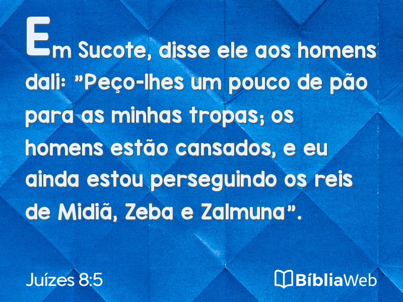 Juízes 8:5 em imagem para compartilhar
