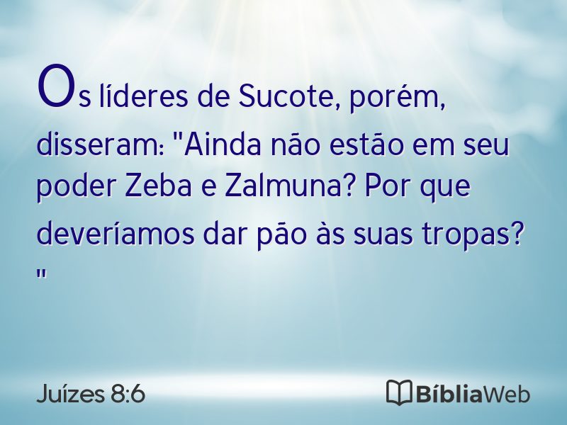 Juízes 8:6 em imagem para compartilhar