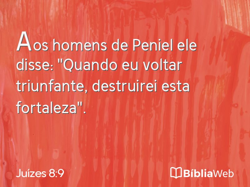 Juízes 8:9 em imagem para compartilhar