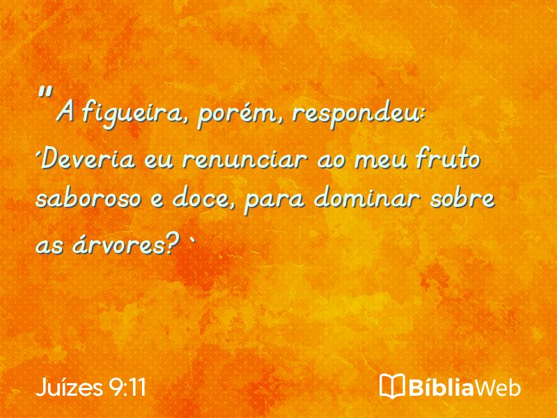 Juízes 9:11 em imagem para compartilhar