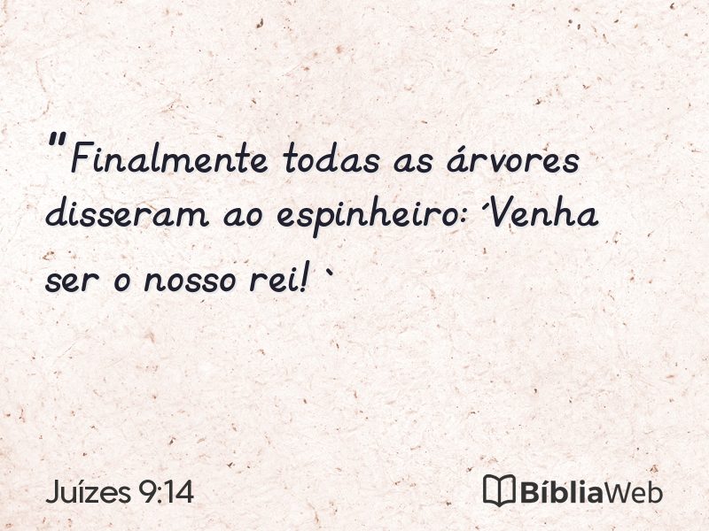 Juízes 9:14 em imagem para compartilhar