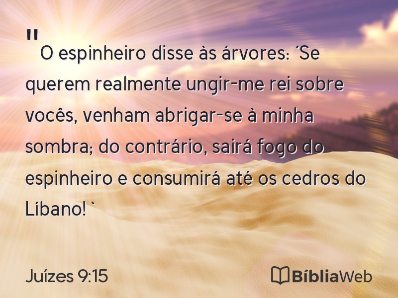 Juízes 9:15 em imagem para compartilhar