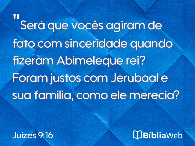 Juízes 9:16 em imagem para compartilhar
