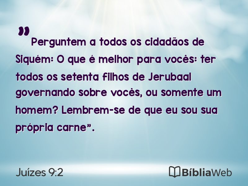 Juízes 9:2 em imagem para compartilhar