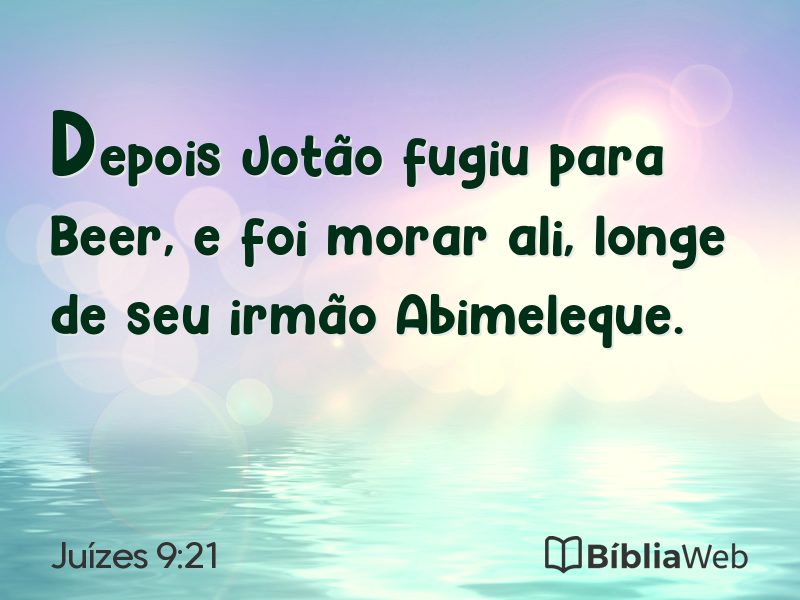 Juízes 9:21 em imagem para compartilhar