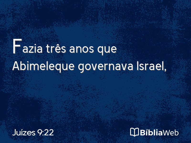 Juízes 9:22 em imagem para compartilhar