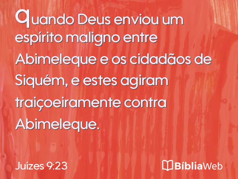 Juízes 9:23 em imagem para compartilhar