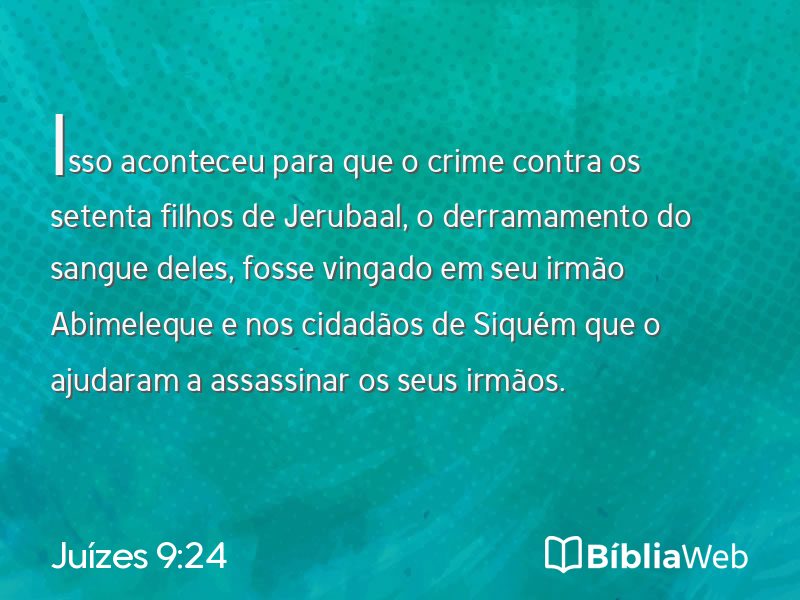 Juízes 9:24 em imagem para compartilhar
