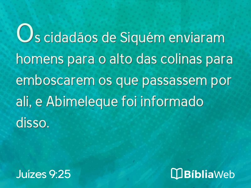 Juízes 9:25 em imagem para compartilhar