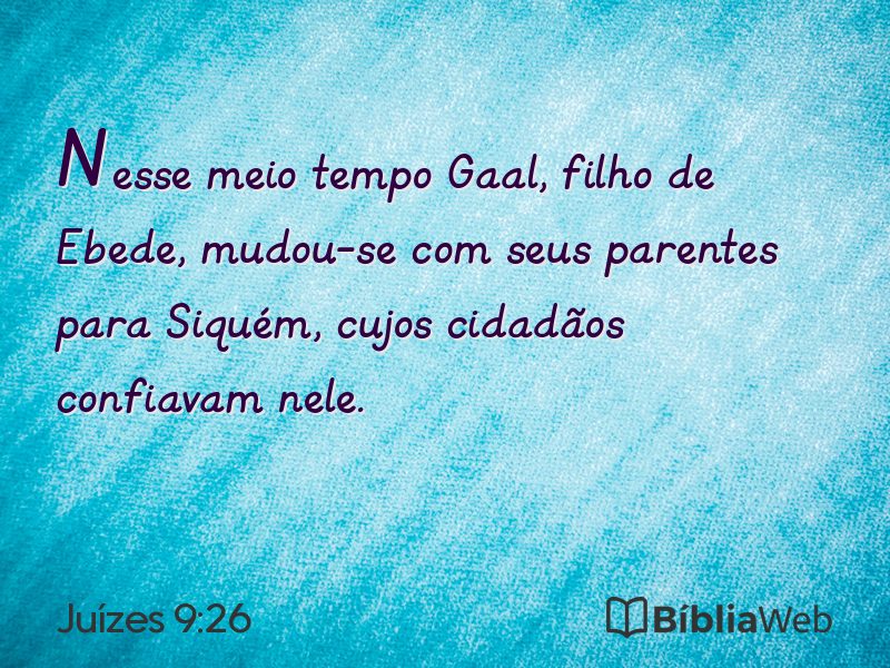 Juízes 9:26 em imagem para compartilhar