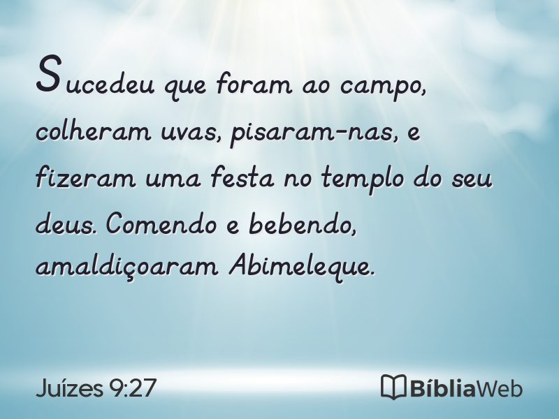 Juízes 9:27 em imagem para compartilhar