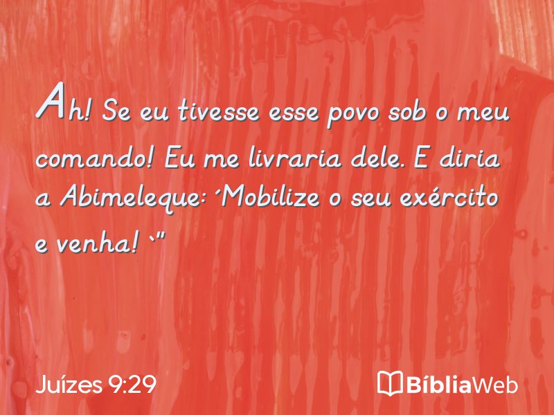 Juízes 9:29 em imagem para compartilhar