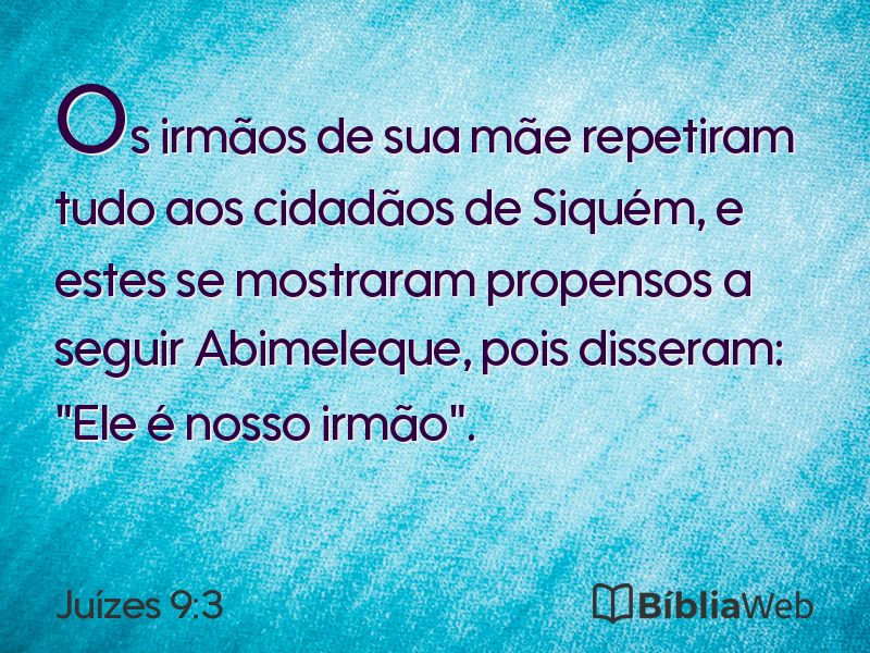 Juízes 9:3 em imagem para compartilhar