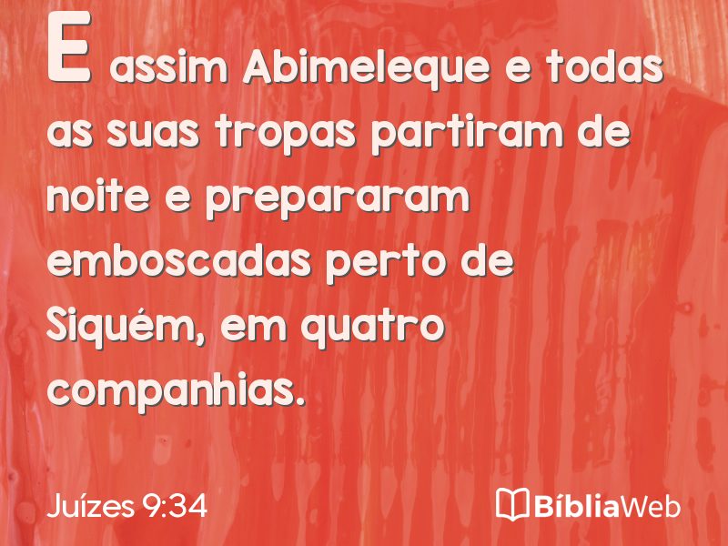 Juízes 9:34 em imagem para compartilhar