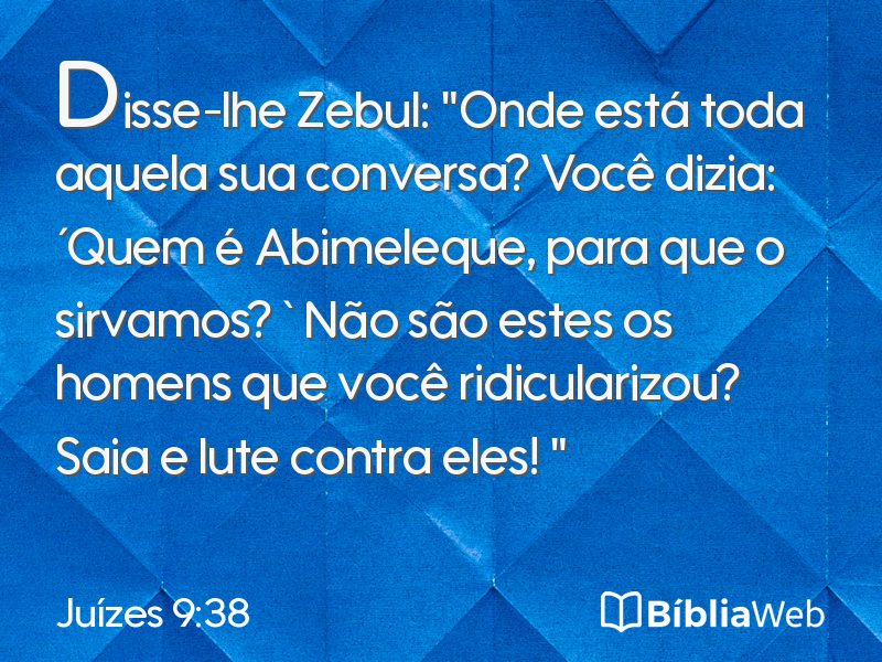 Juízes 9:38 em imagem para compartilhar