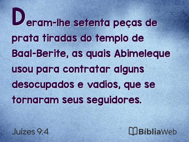 Juízes 9:4 em imagem para compartilhar