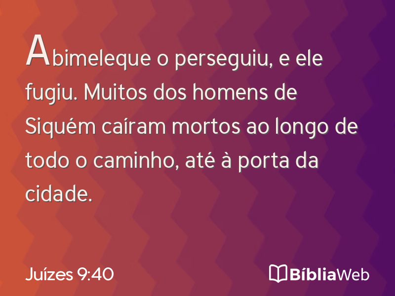 Juízes 9:40 em imagem para compartilhar
