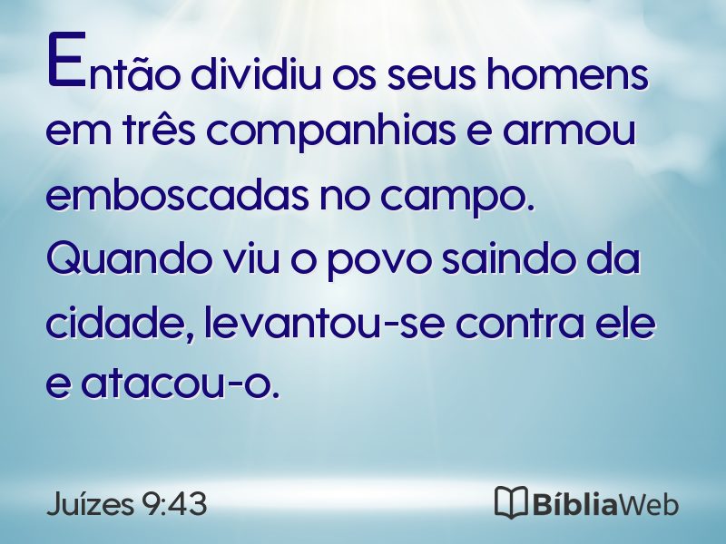 Juízes 9:43 em imagem para compartilhar