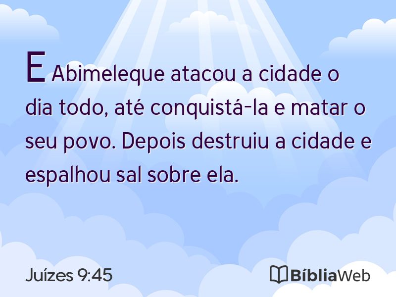 Juízes 9:45 em imagem para compartilhar