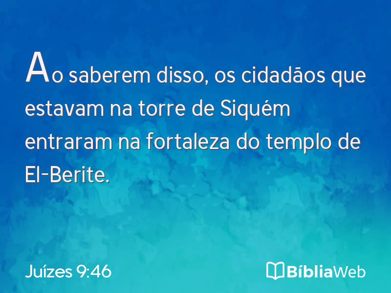 Juízes 9:46 em imagem para compartilhar