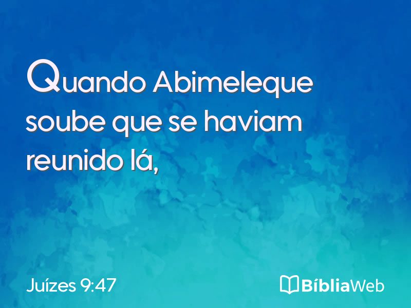 Juízes 9:47 em imagem para compartilhar