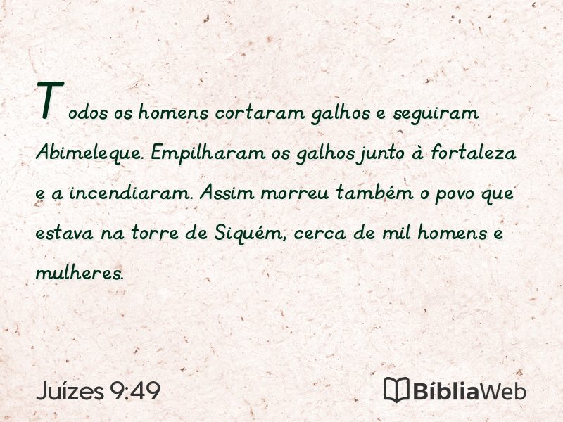 Juízes 9:49 em imagem para compartilhar