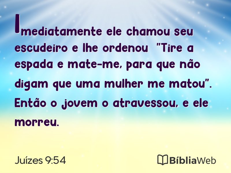 Juízes 9:54 em imagem para compartilhar