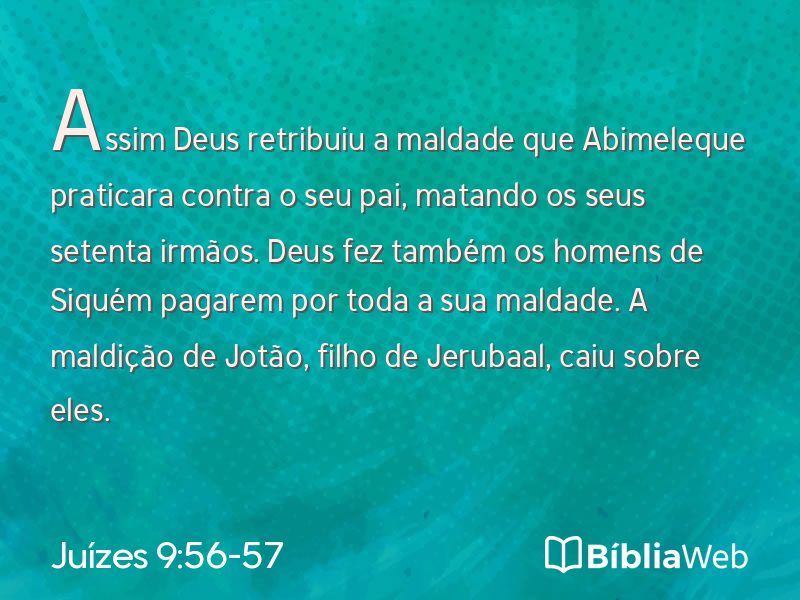 Juízes 9:56-57 em imagem para compartilhar