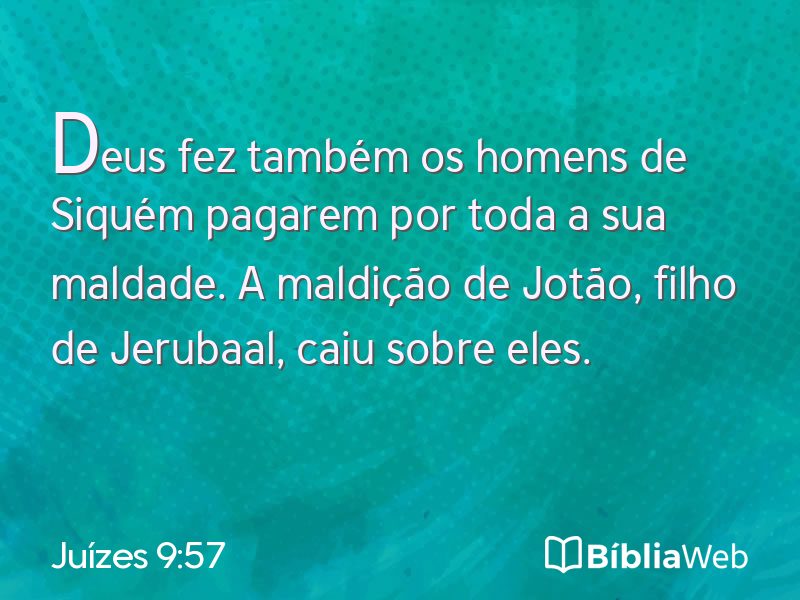Juízes 9:57 em imagem para compartilhar