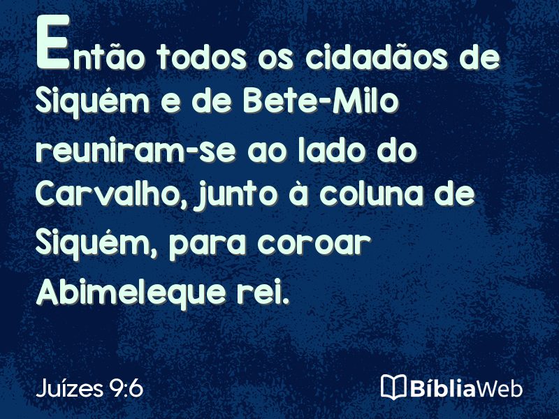 Juízes 9:6 em imagem para compartilhar