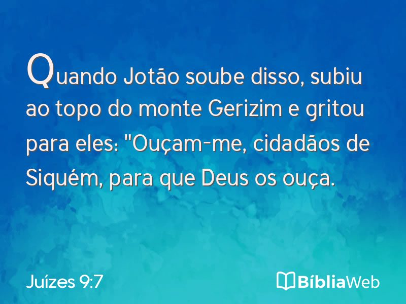 Juízes 9:7 em imagem para compartilhar