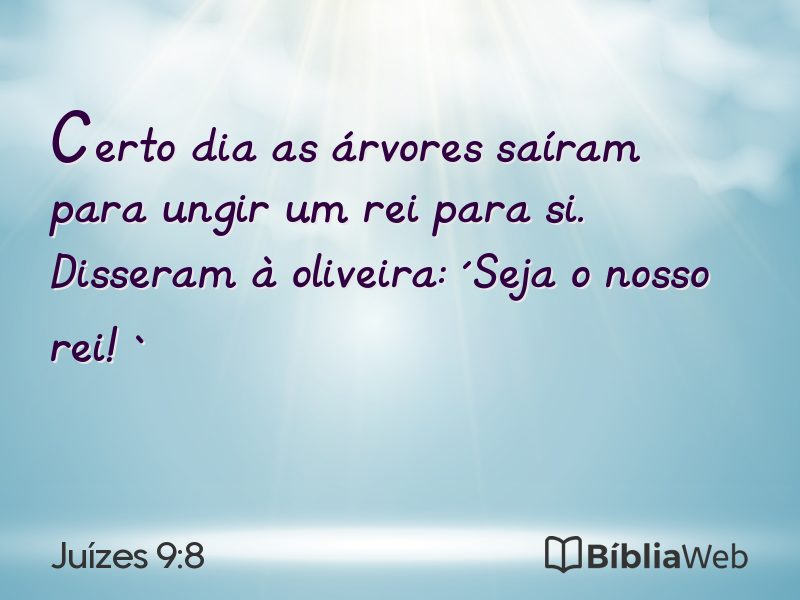 Juízes 9:8 em imagem para compartilhar