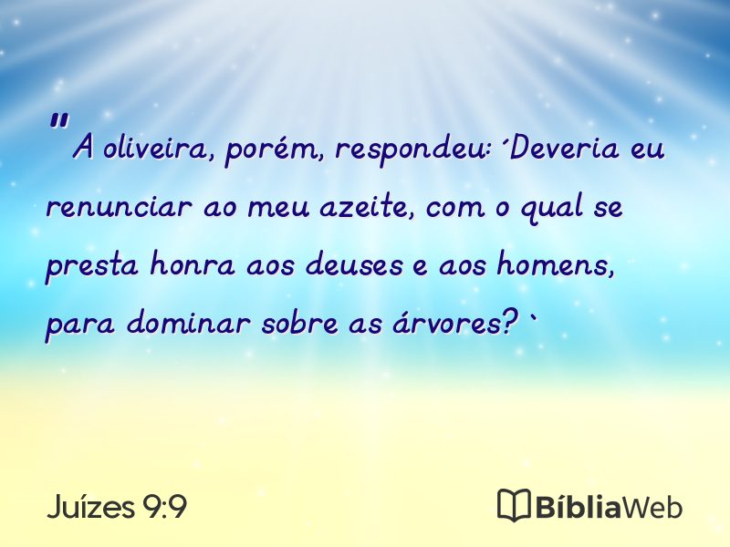 Juízes 9:9 em imagem para compartilhar