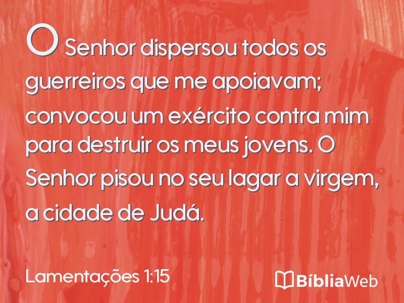 Lamentações 1:15 em imagem para compartilhar