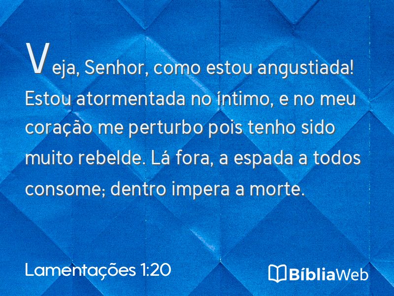 Lamentações 1:20 em imagem para compartilhar