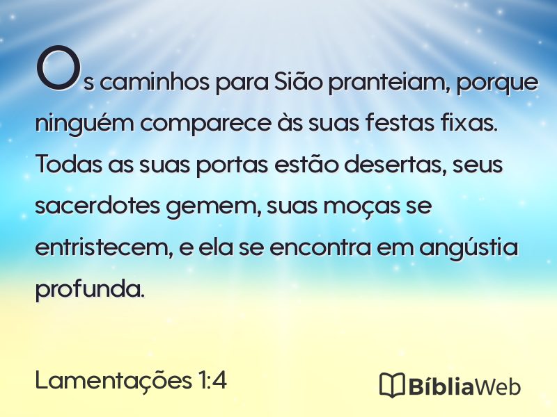 Lamentações 1:4 em imagem para compartilhar
