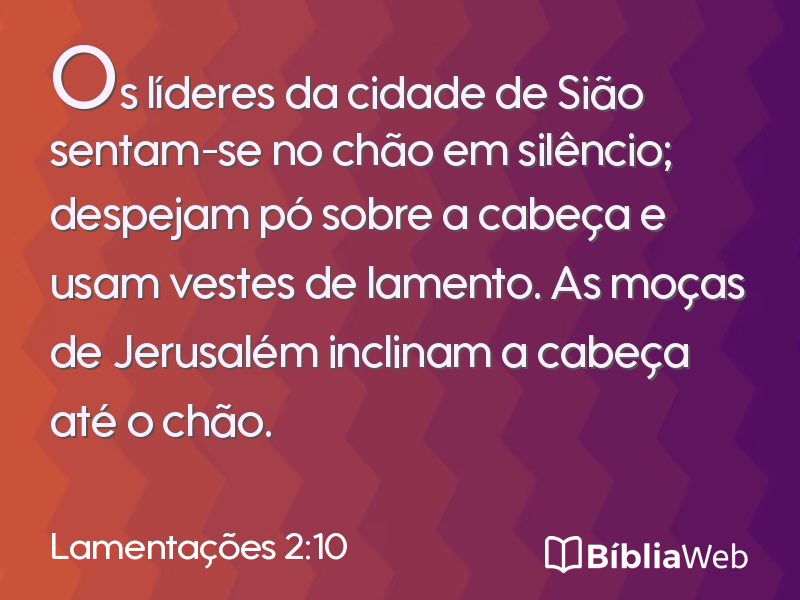 Lamentações 2:10 em imagem para compartilhar