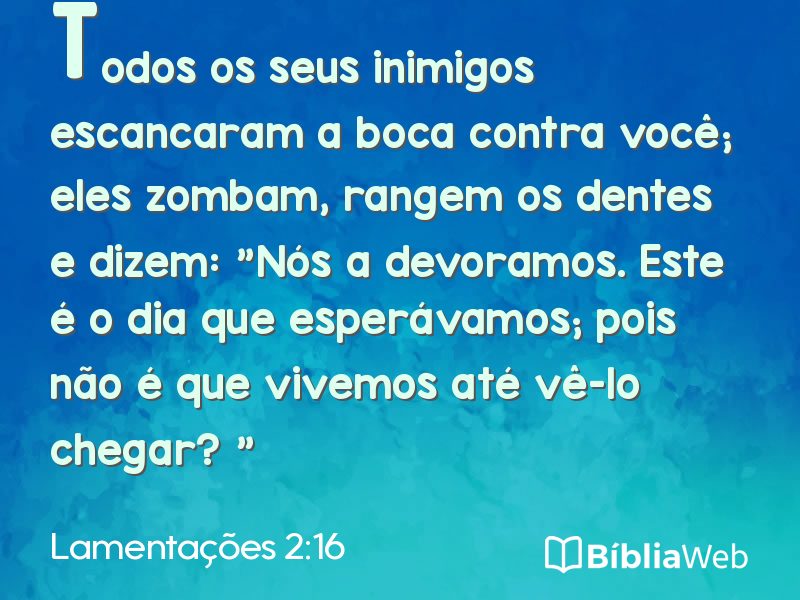 Lamentações 2:16 em imagem para compartilhar