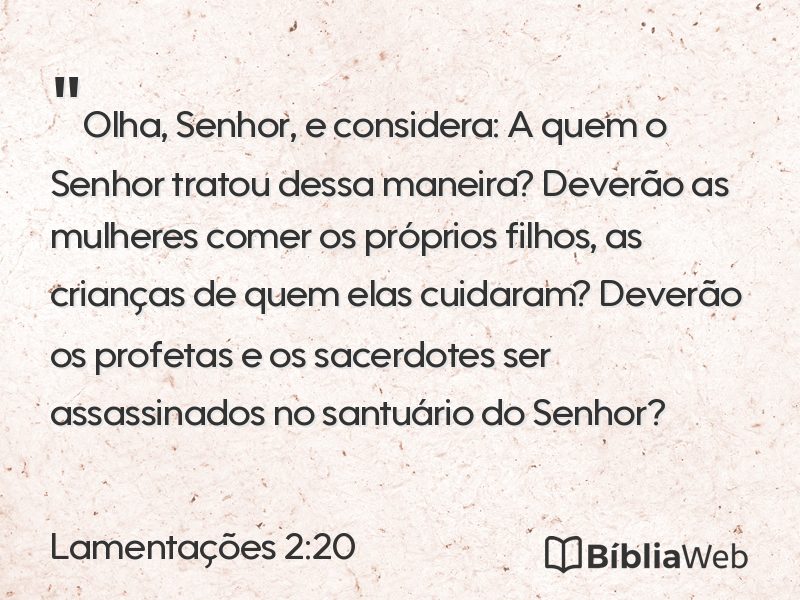Lamentações 2:20 em imagem para compartilhar
