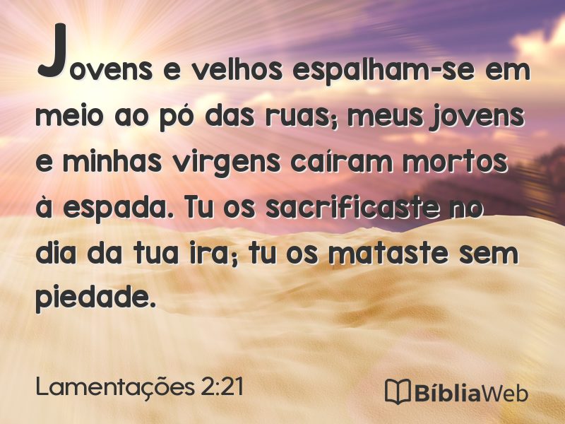 Lamentações 2:21 em imagem para compartilhar