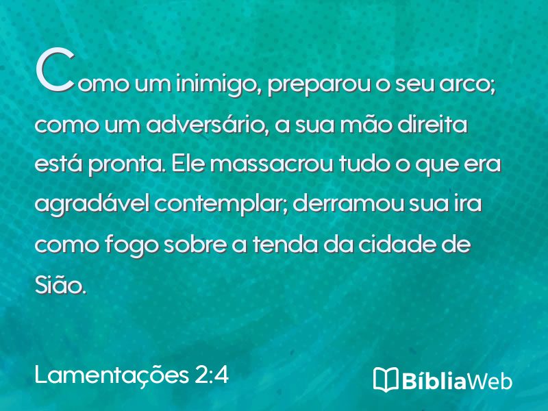 Lamentações 2:4 em imagem para compartilhar
