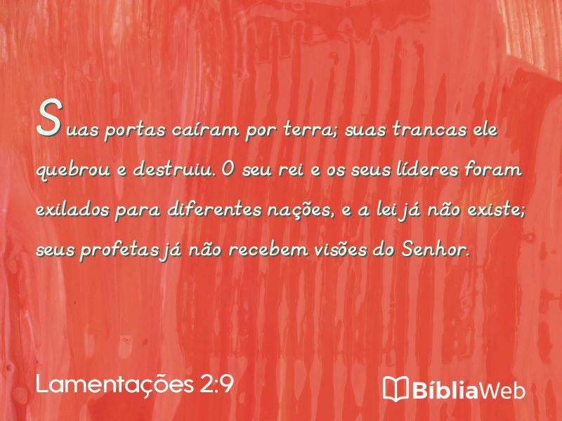 Lamentações 2:9 em imagem para compartilhar