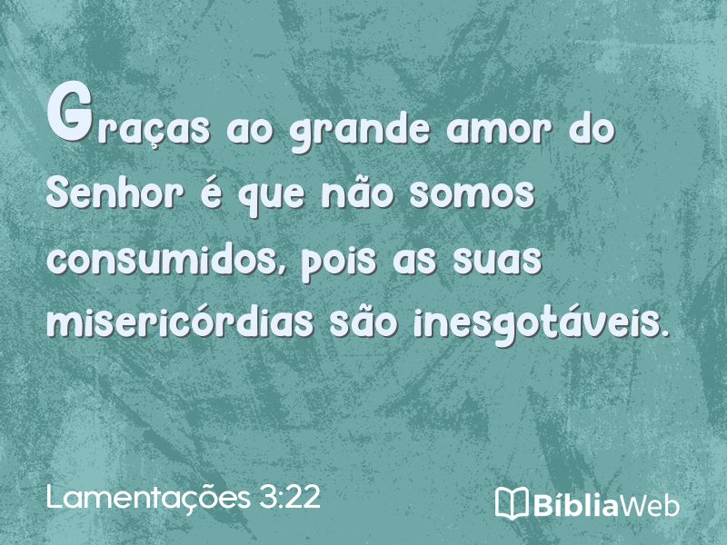 Lamentações 3:22 em imagem para compartilhar