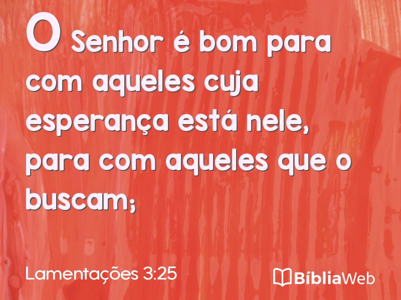 Lamentações 3:25 em imagem para compartilhar