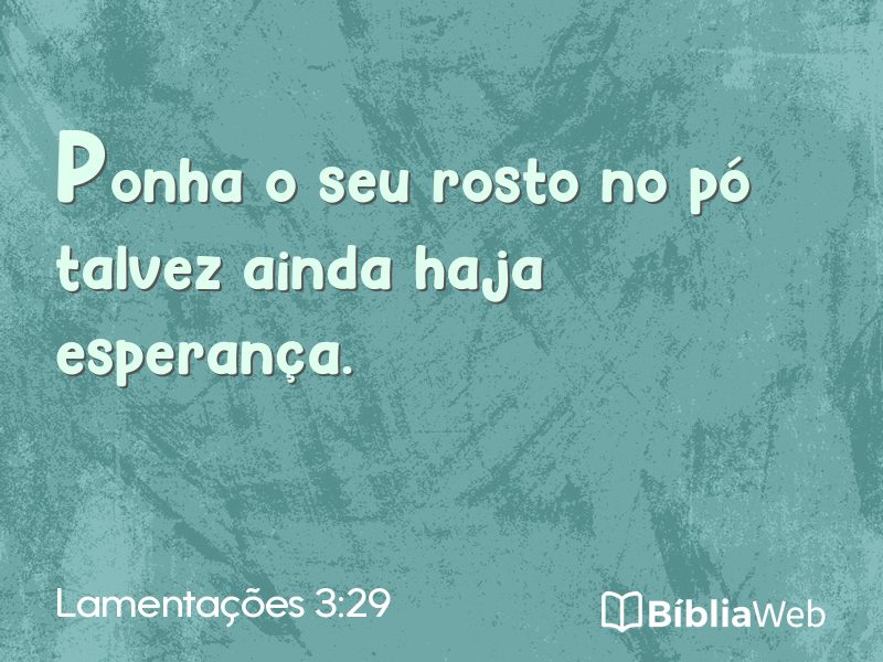 Lamentações 3:29 em imagem para compartilhar