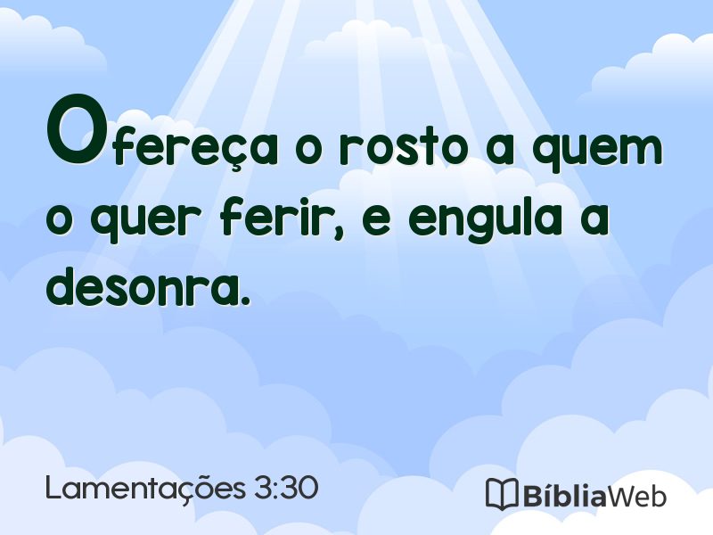 Lamentações 3:30 em imagem para compartilhar