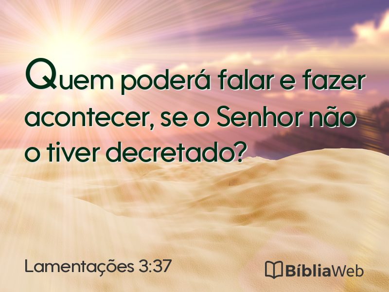 Lamentações 3:37 em imagem para compartilhar