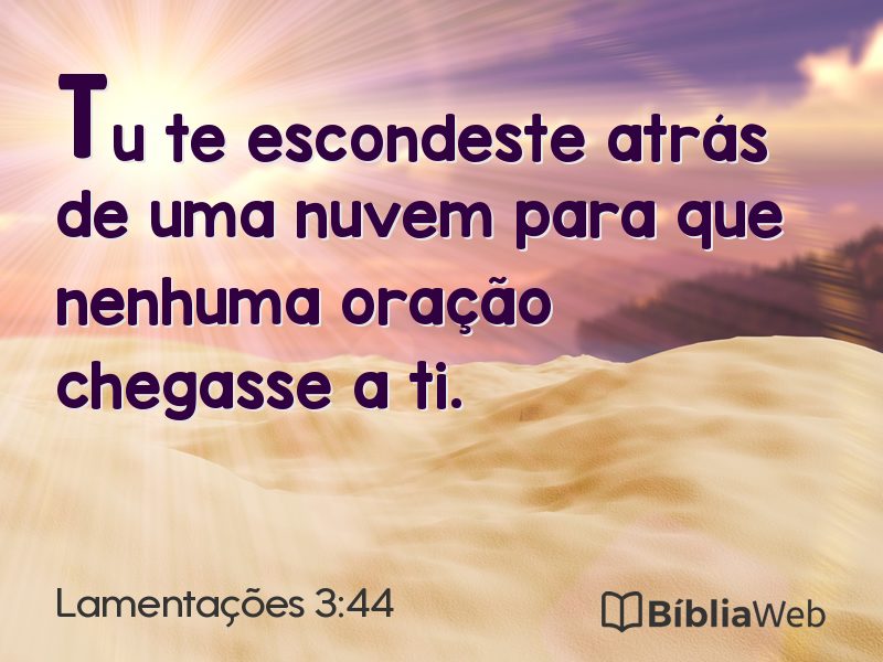 Lamentações 3:44 em imagem para compartilhar